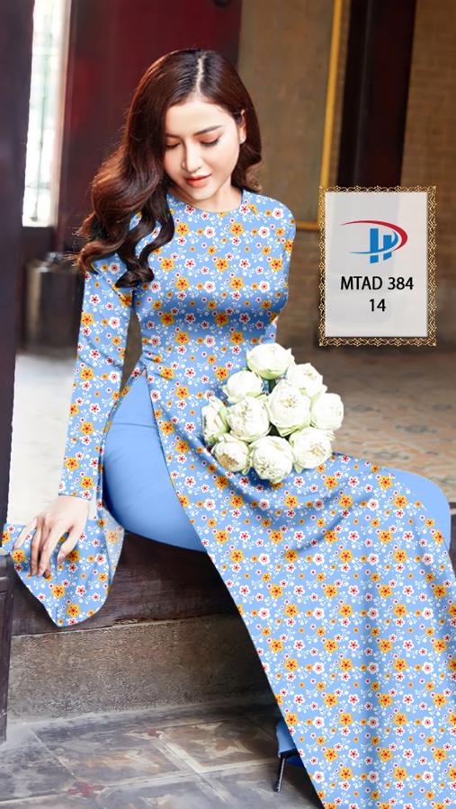 Vải Áo Dài Hoa Nhí AD MTAD384 1